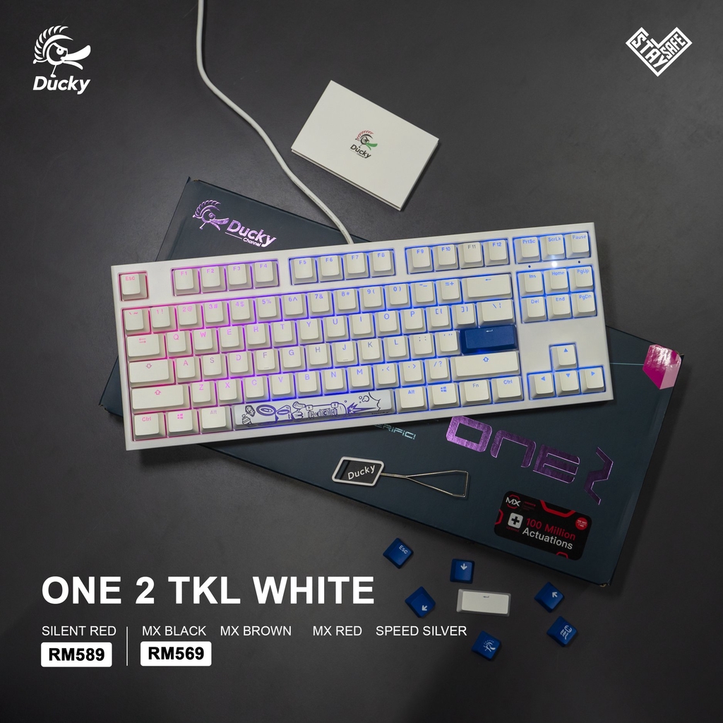 Ducky One 2 Rgb Tkl Pure White Rgb Led Double Shot Pbt Mechanical Keyboard 6 Model Shopee Malaysia