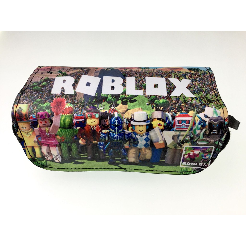 Roblox Virtual World Double Canvas Zipper Large Capacity Pencil Case Stationery Box Student Pencil Case Pencil Case Shopee Malaysia - roblox pencil case