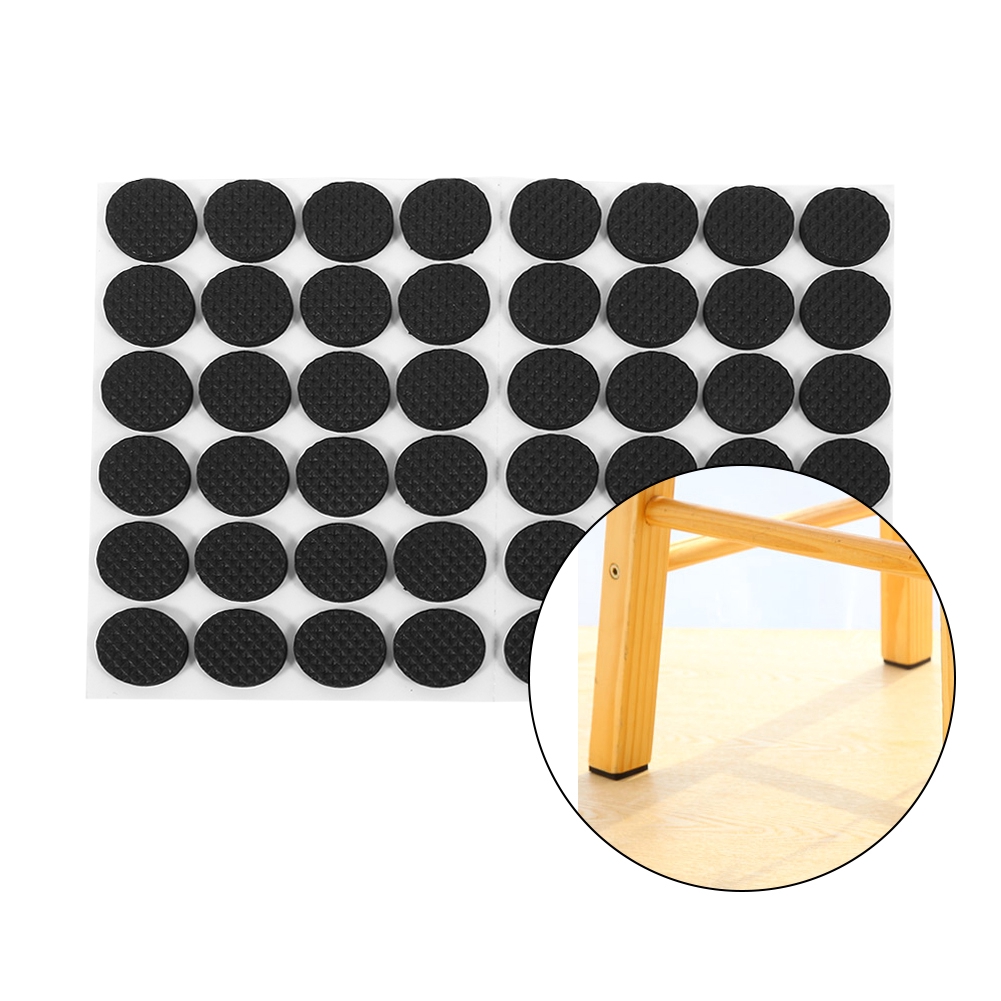 48pcs Black Non Slip Self Adhesive Floor Protectors Furniture Sofa