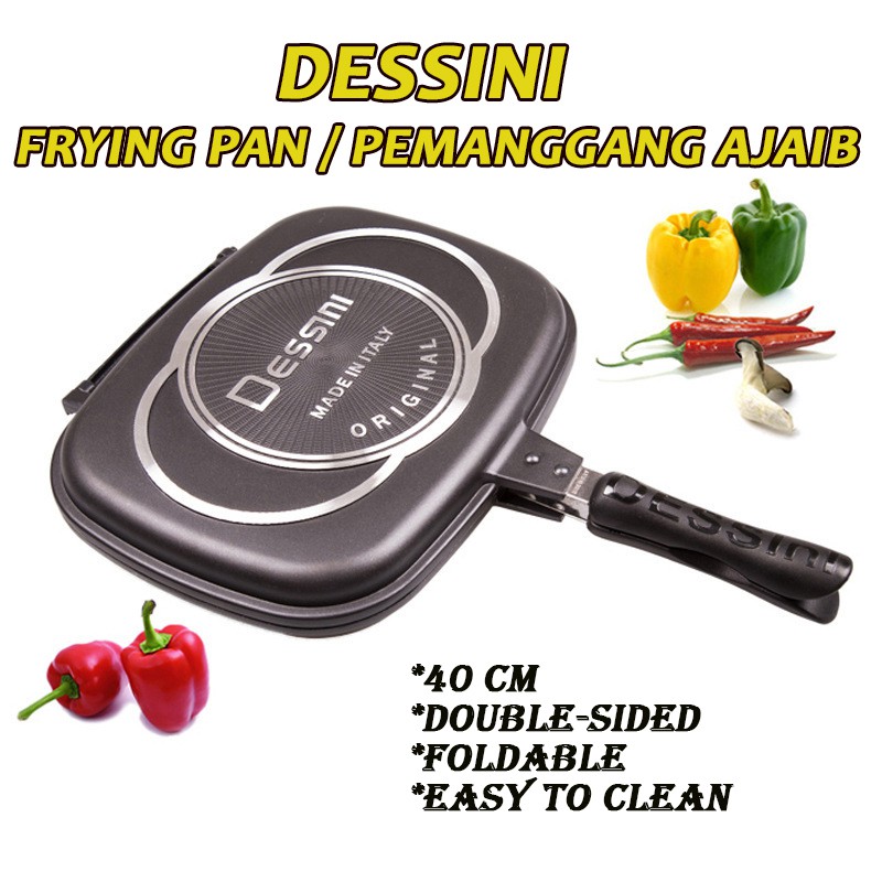 ORIGINAL Dessini Frying Pan 40cm Dessinii Regina Grill Pan(pemanggang