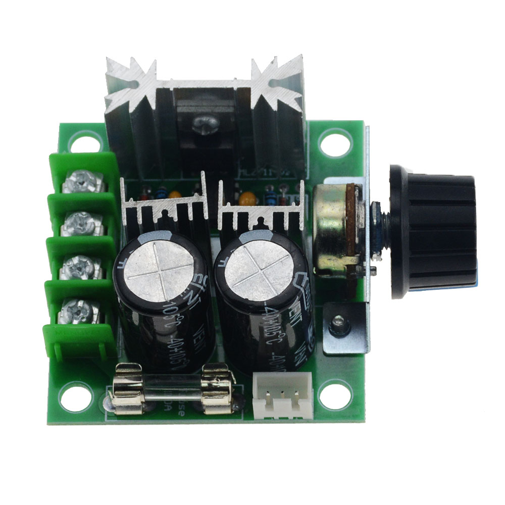 12V 40V 13KHz 10A Auto DC Motor Speed Controller Regulator Governor With Knob Switch Volt 