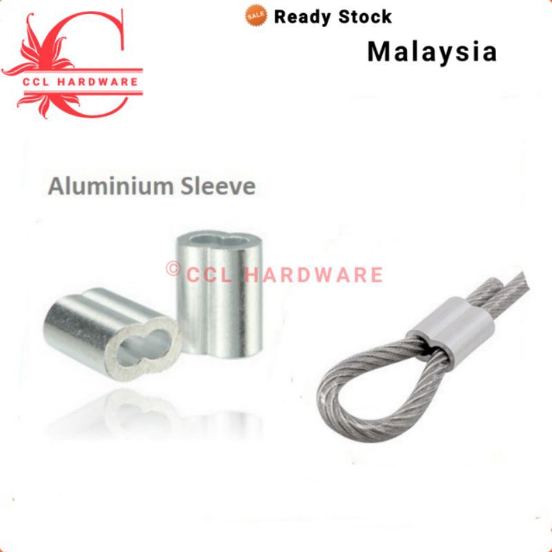 100PCS 1/8" Aluminum Crimp Sleeves - For Ropes, Cables & DIY Projects (3mm)