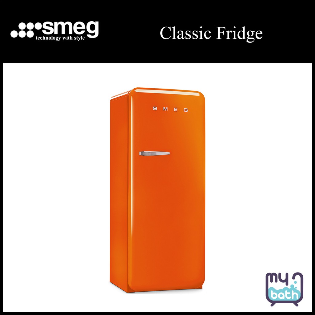 Smeg FAB28ROR5 Single Door Refrigerator with ice compartment Orange