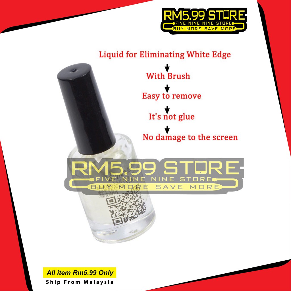 White Edge liquid Tempered Glass Screen protector oil White Edge