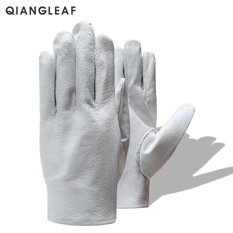 white leather gloves mens