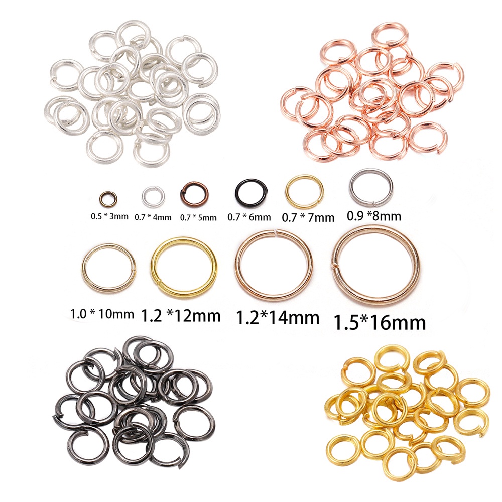 St.kunkka 3-6mm 200 pcs/pack Jump Rings Split ring DIY Accessories connecting  ring | Shopee Malaysia
