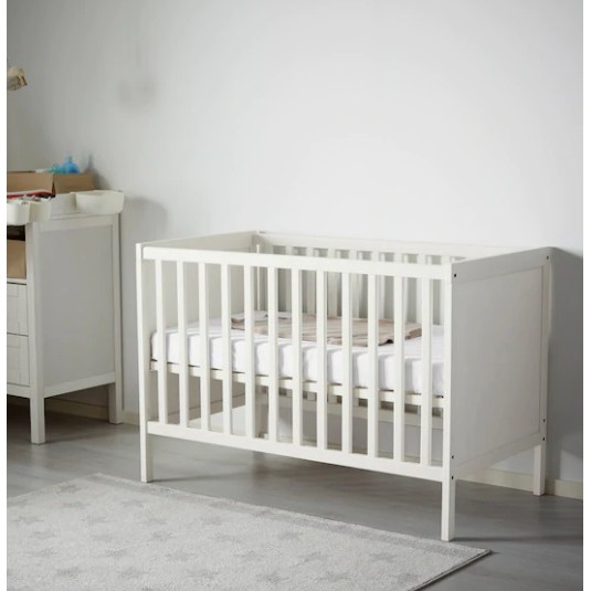  IKEA  Baby  Cot Crib white 60x120 cm SUNDVIK Shopee 