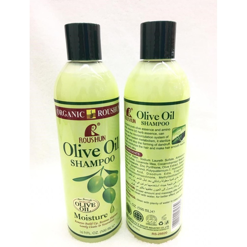 Roushun 500ml for Moisturizing olive oil Hair Shampoo Shopee Malaysia