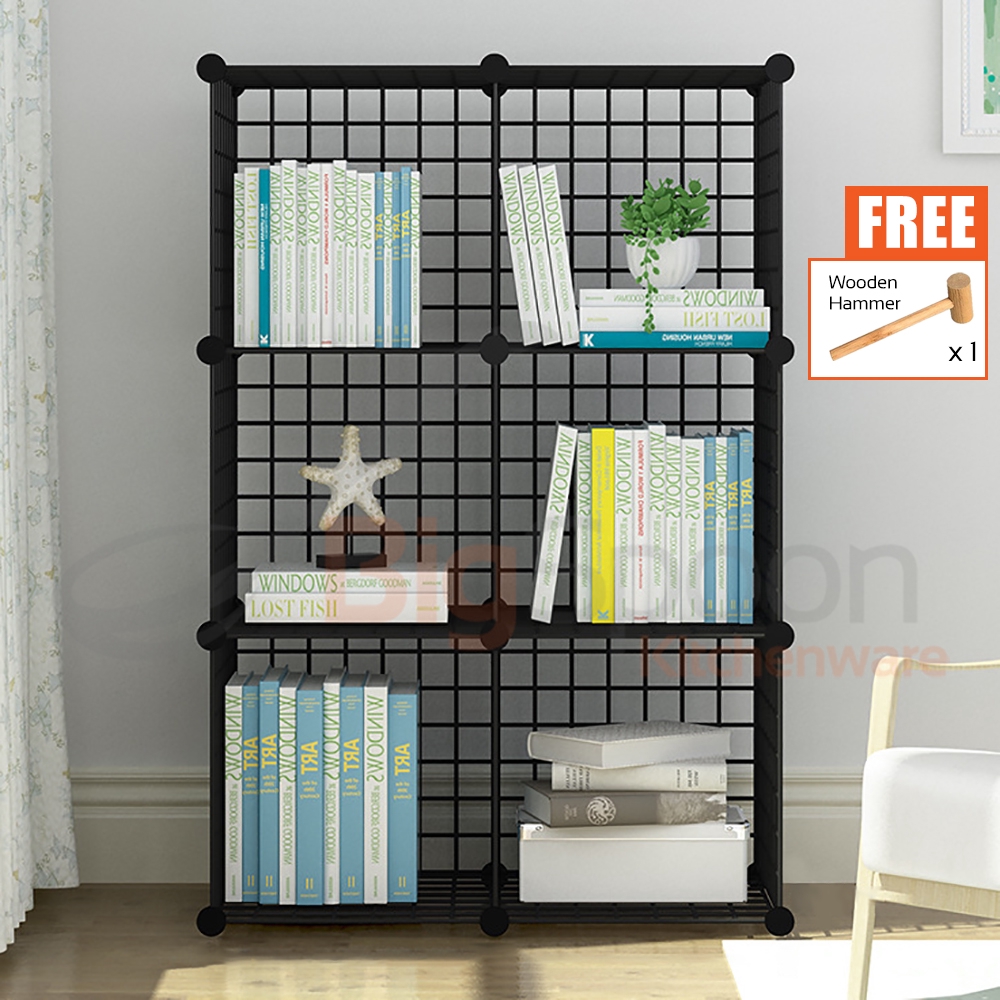 BIGSPOON DIY 6 Cubes (2X3) Cube Size 30cmX30cm Metal Storage