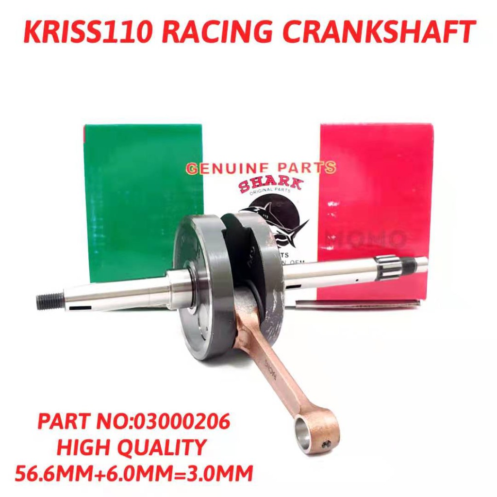 Kriss110 Modenas Shark Racing Crankshaft 56 66mm 6mm 3mm Momo19 Shopee Malaysia