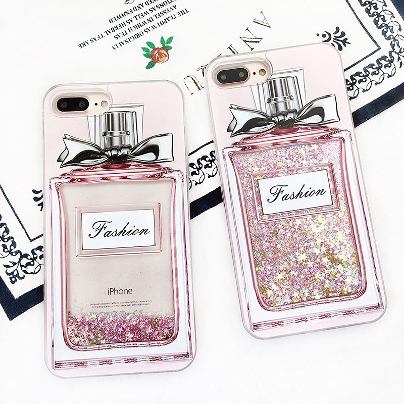 Stylish Girly Perfume Bottle Glitter Quicksand Case Skin For Iphone X 6s 7 8 Plus Shopee Malaysia