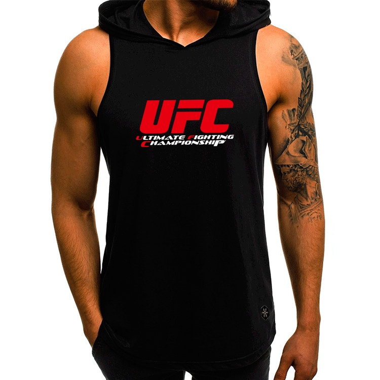 men's sleeveless hooded t shirt