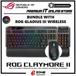 Hot Asus Rog Claymore Ii Gaming Keyboard Asus Rog Gladius Iii Wireless Mouse Combo Set Shopee Malaysia