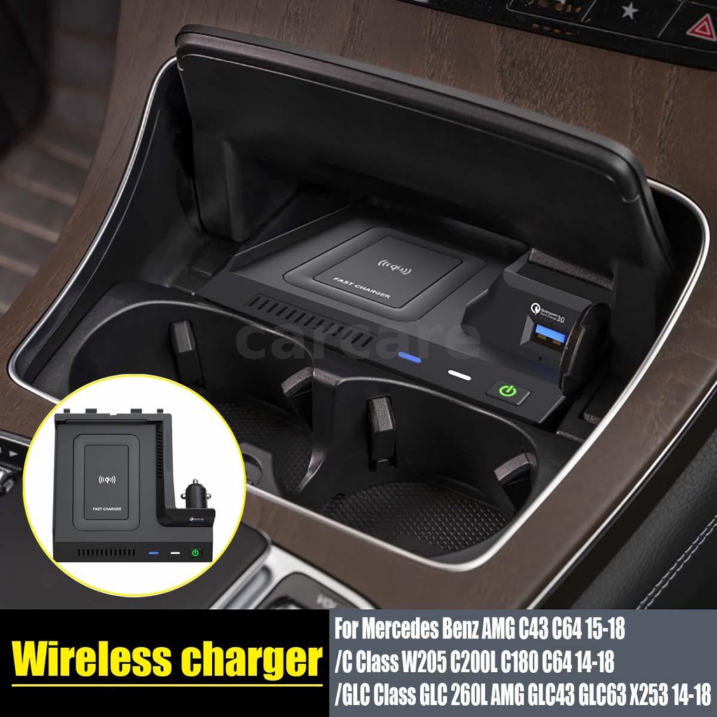 Wireless charger For Mercedes Benz AMG C43 C64 15-18/C Class W205 C200L ...