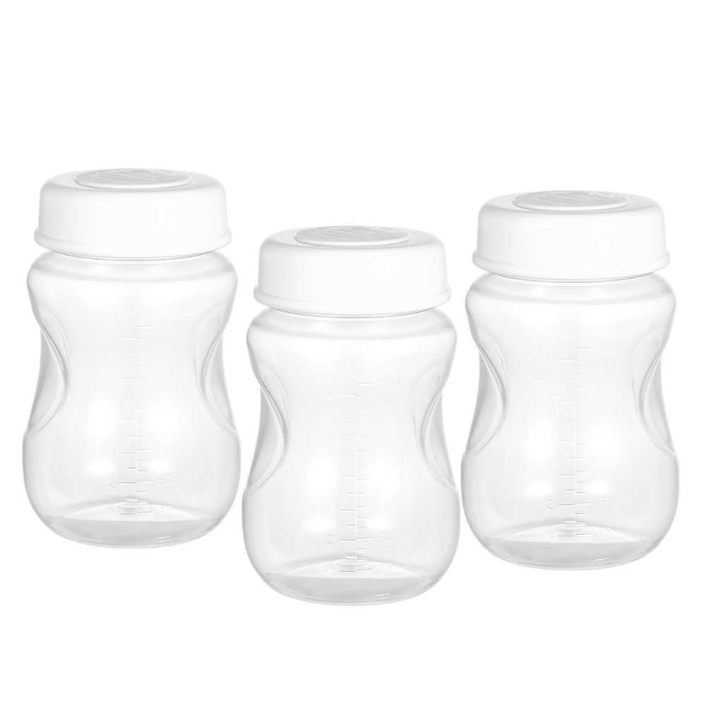 3 PCS Breastmilk Bottles with Leakproof Lid Wide Neck BPAfree 180ml/ 6