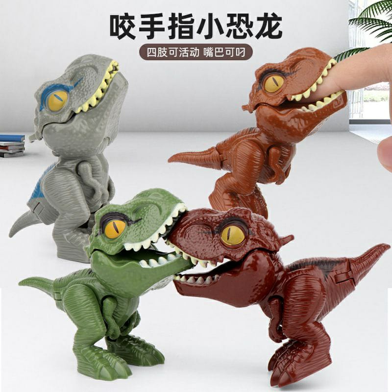 Essential Premium Kids Toys Dinosaur Mini Dino Animal Figure Cute Finger Bite - Image 3
