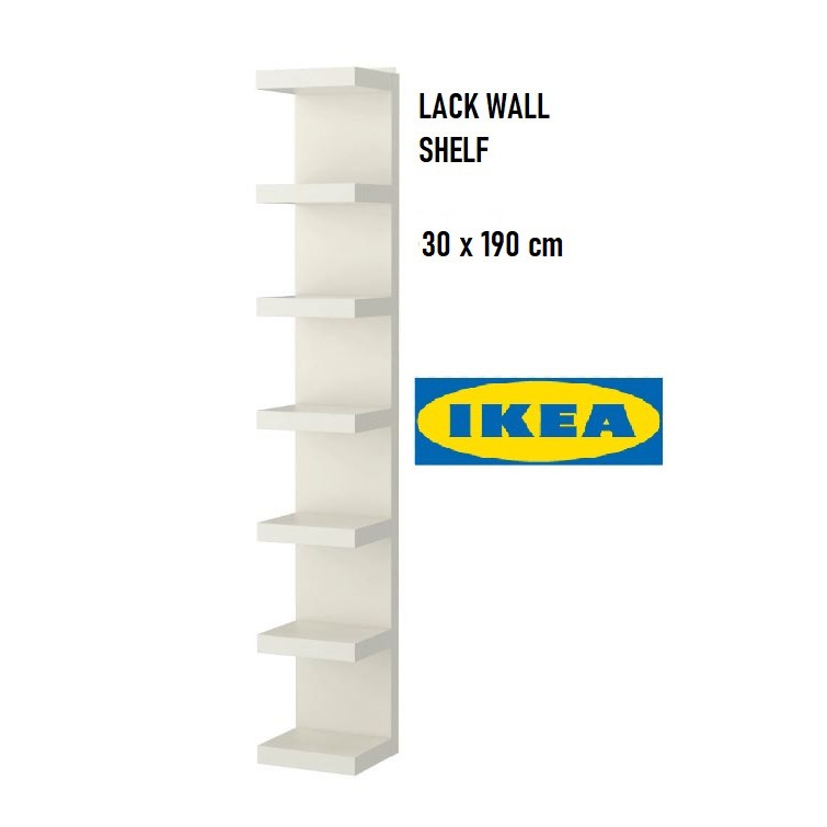Ikea Lack Wall Shelf Unit White Black Brown Aspen 30x190 Cm Ee Malaysia - Ikea Lack Wall Shelf Unit Black Brown
