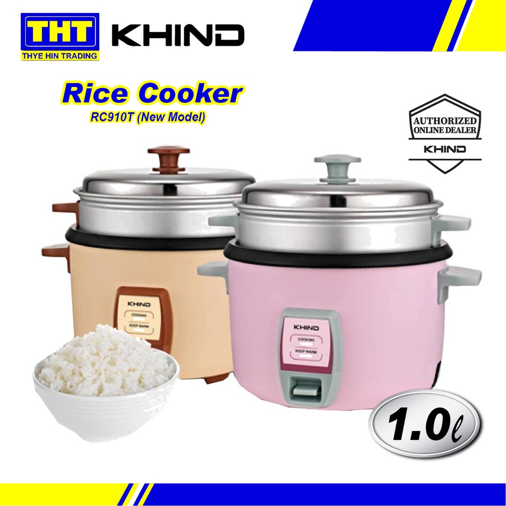 Khind 1.0L Rice Cooker With Steam Tray RC910T Shopee Malaysia