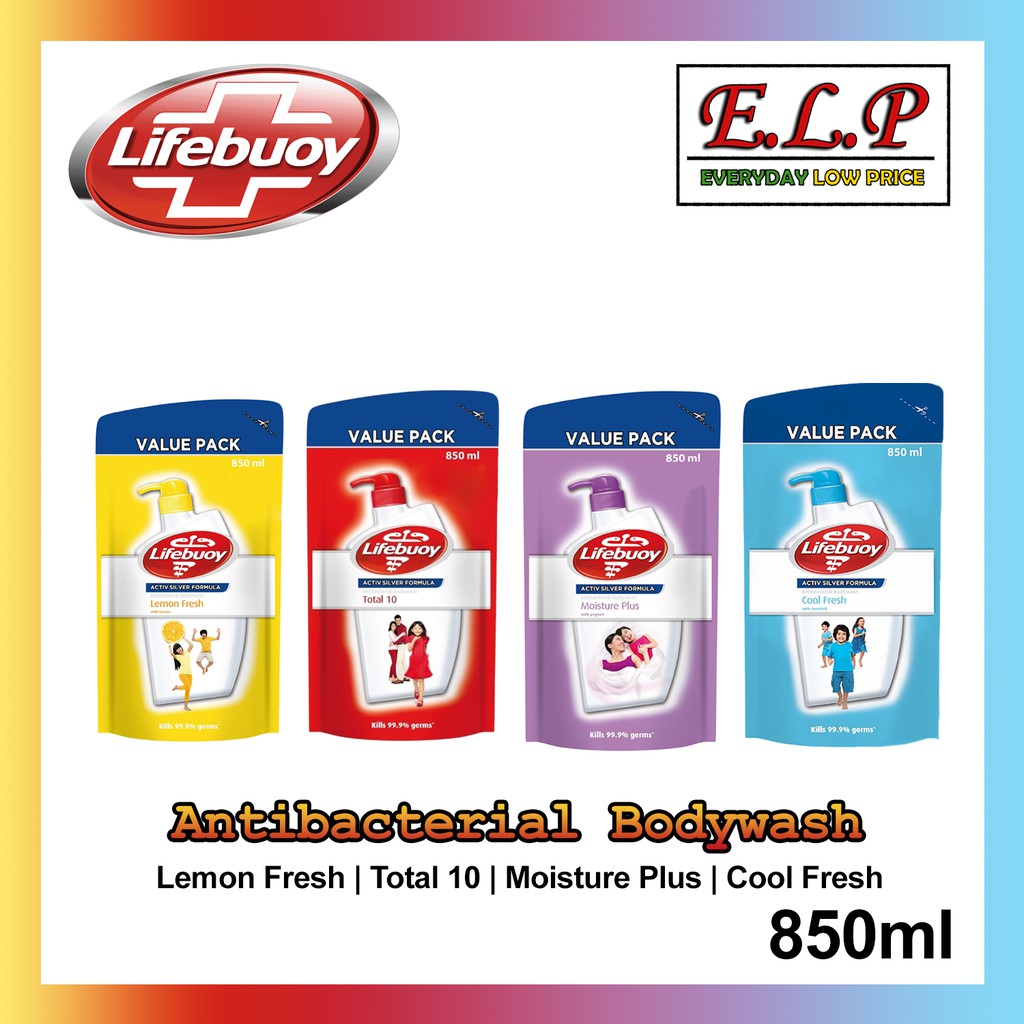 Lifebuoy Active Silver Formula Antibacterial Body Wash Refill Pack