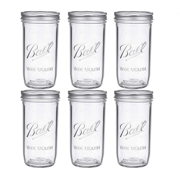 700ML 24OZ Wide Mouth Air-tight Mason Jar with Different Types of Lid ...