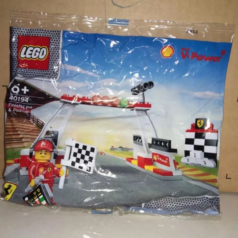 Lego Shell Ferrari 40194 Finish Line and Podium MISB