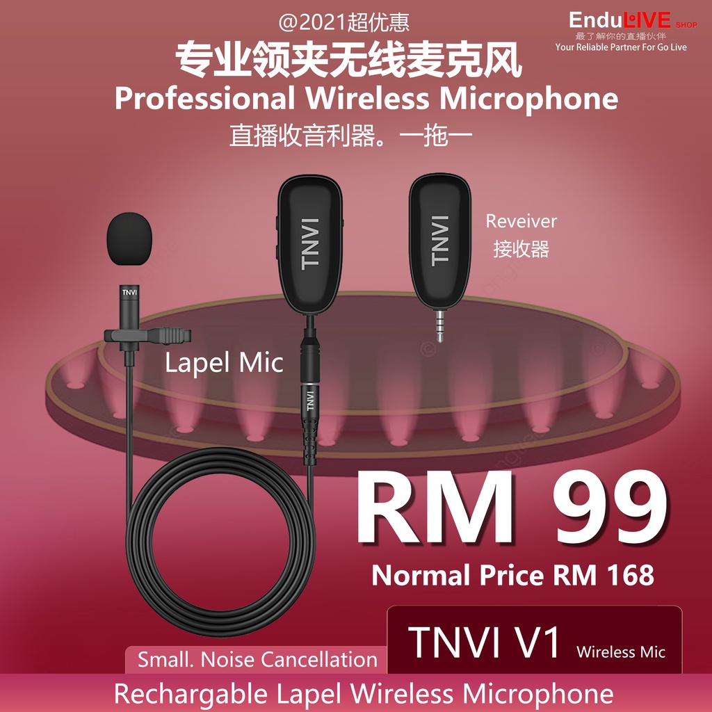 TNVI V1 Wireless Single Microphone ( ReadySTOCK) | Shopee Malaysia