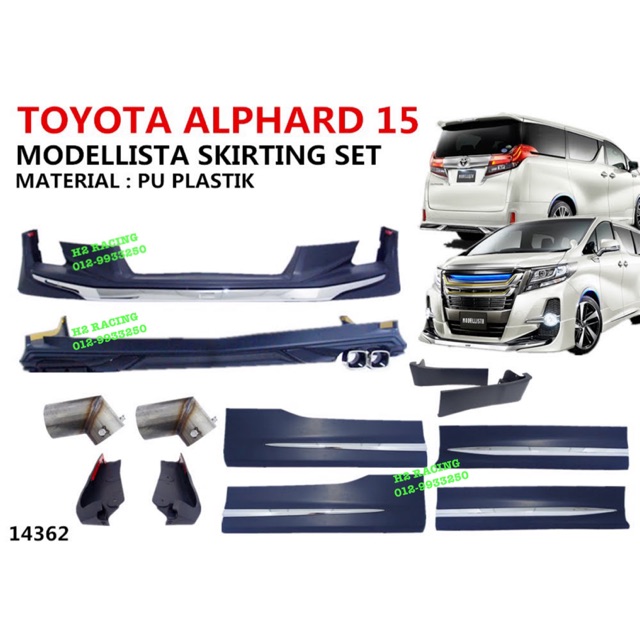 Alphard 15 Up Aero Modellista Modelista Look Body Kit Bodykit Skirt Skirting Shopee Malaysia