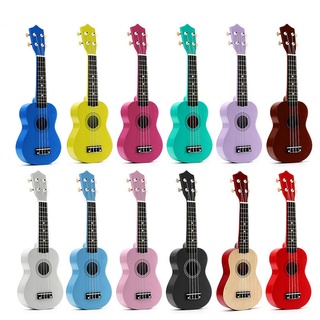 Colorful Acoustic Ukulele Uke 4 Strings Hawaii Guitar Guitarra Musica Instrument for Kids and Music Beginner (21”)