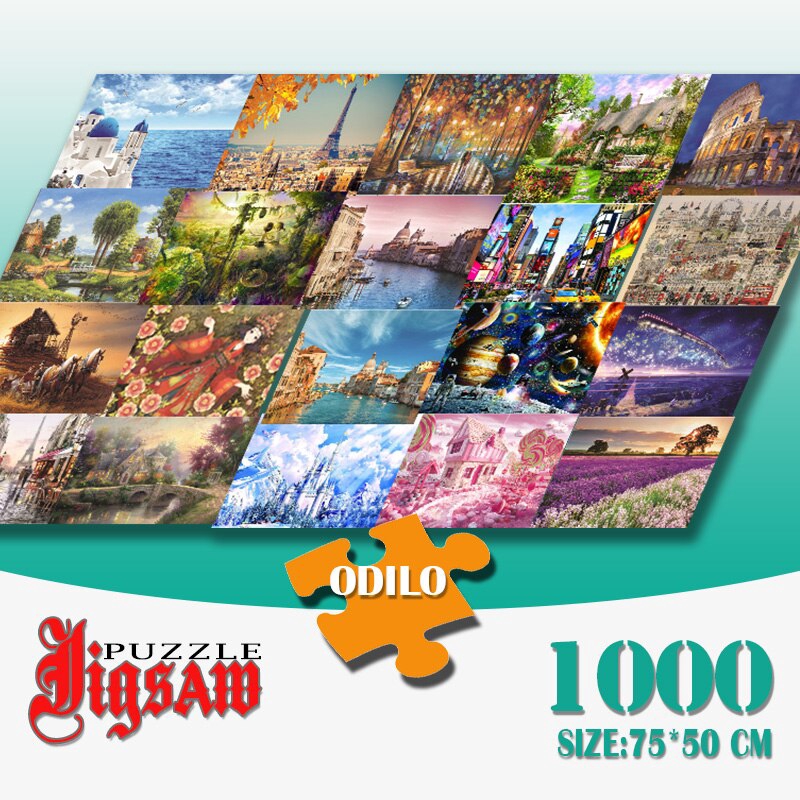 3d Jigsaw Puzzles 1000 Pieces Paper Toys Educational Toys For Chilren Puzzles For Adults Decorations Sublimation Blanks Shopee Malaysia