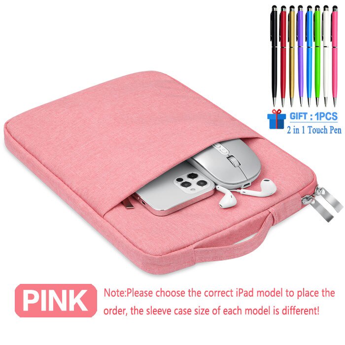 Daily Trendy Handbag Case iPad 2021 9th Air 5 4 10.9 10.2 Air3 10.5 Pro 11 2020 Tablet Pouch Zipper Multi Pockets Sle... - Image 5