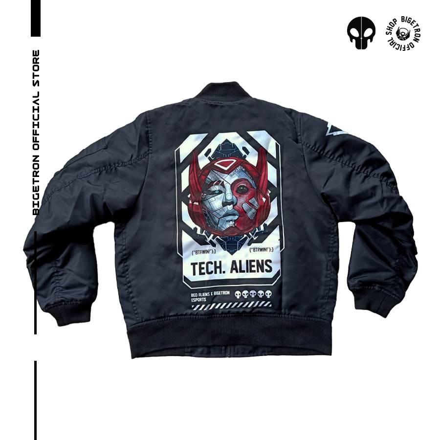 red aliens bomber jacket