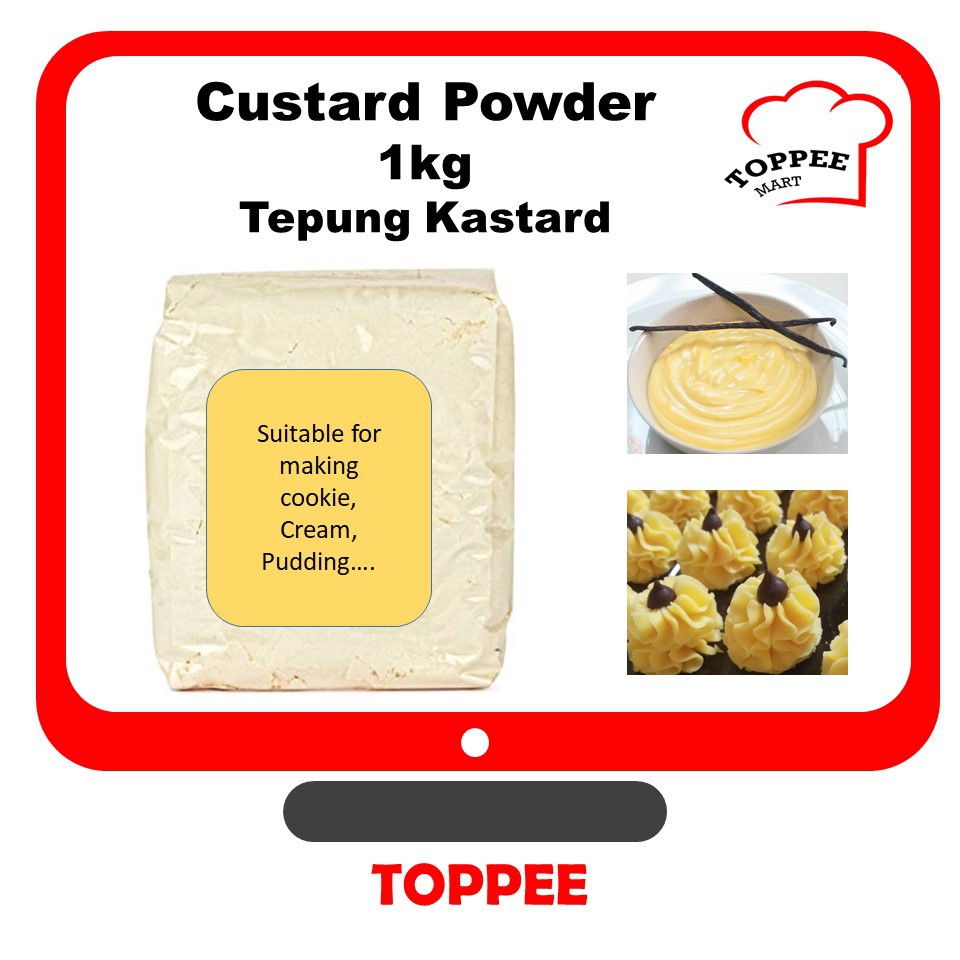 Custard Powder 1kg Tepung Kastard Kastad 卡士达粉/蛋黄粉  Shopee 