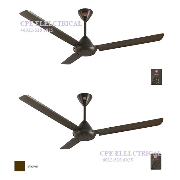 Kdk K15v0 Pbr 60 Regulator Ceiling Fan Dark Brown Twin Pack