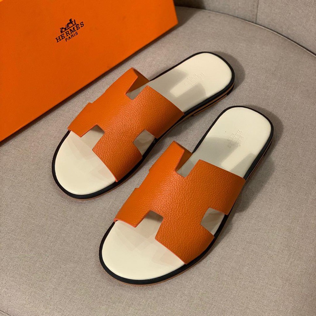 hermes male slippers