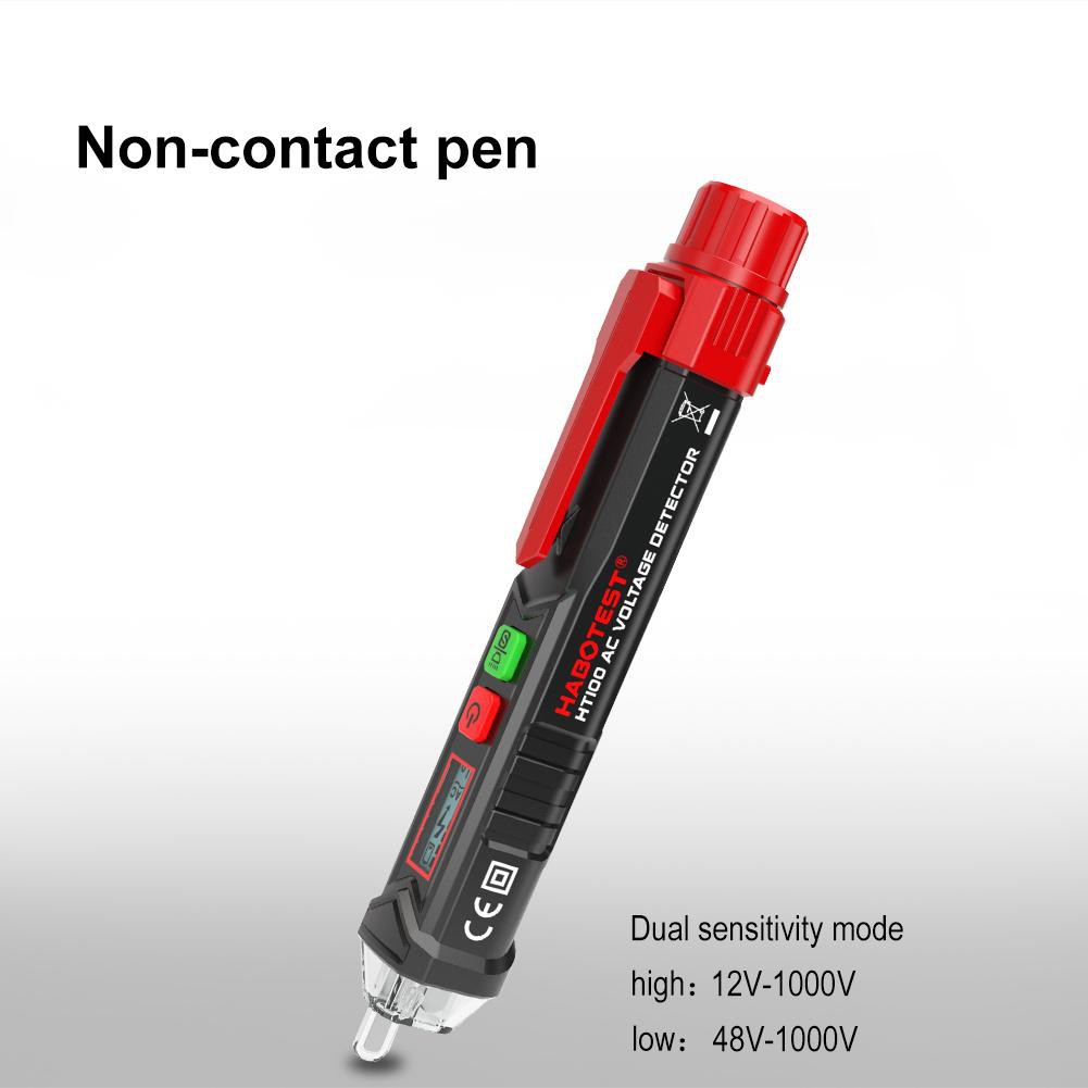 Durable Multi HABOTEST HT100 Non-contact AC 12V-1000V 48V-1000V Voltage Test Pen Detector - Image 2