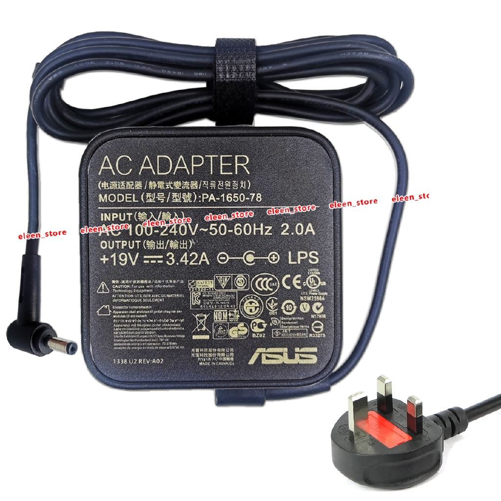 19V 3.42A 65W Laptop AC Adapter Charger For ASUS R540U TP301u K401U ...