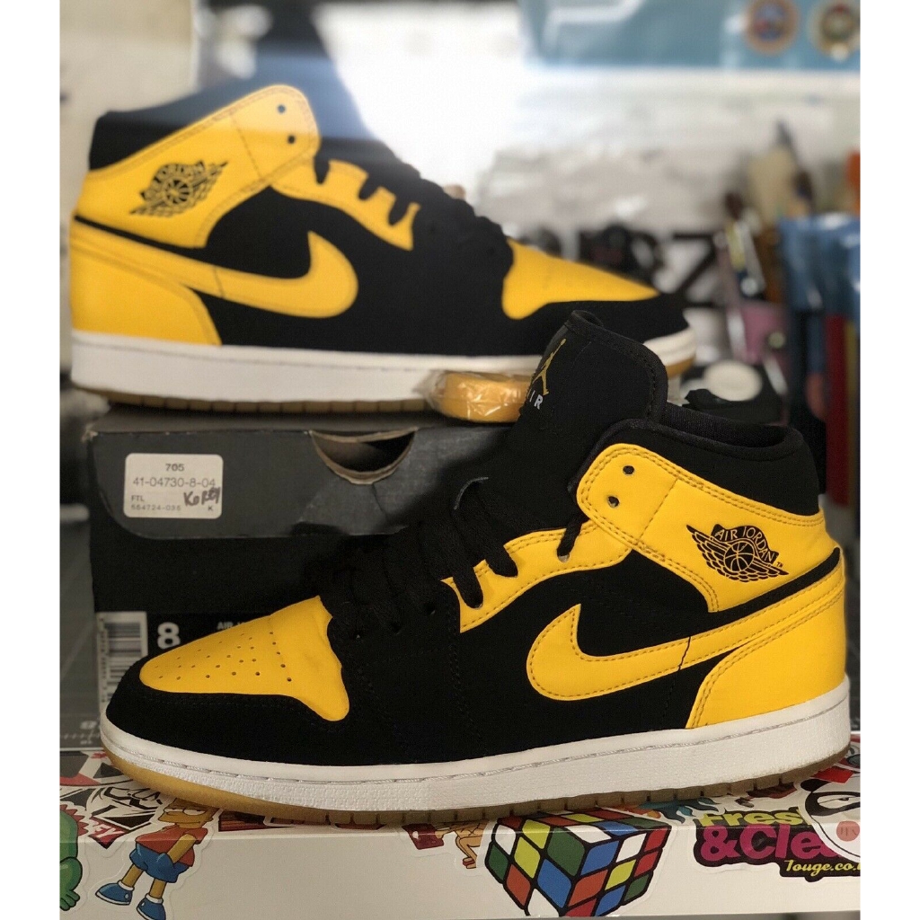 air jordan 1 mid new love yellow