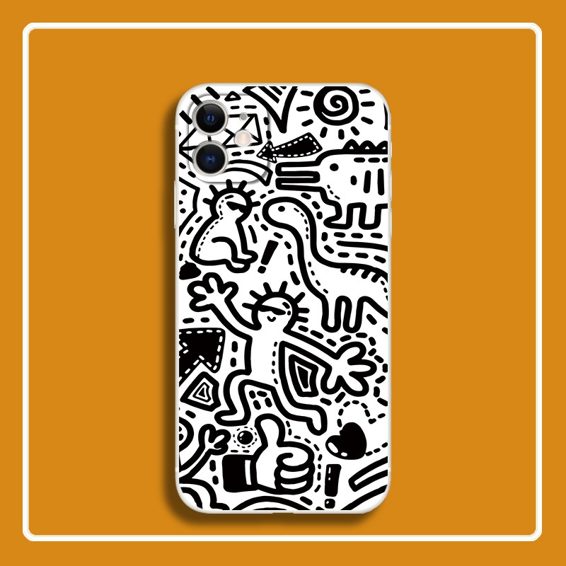 Funny Graffiti Painting Fashion iPhone 12 13 mini 14 Pro 11 Pro Max Xr X XS  Max 5s 6 6s 7 8 Plus SE2 Soft Cover Tpu Case | Shopee Malaysia