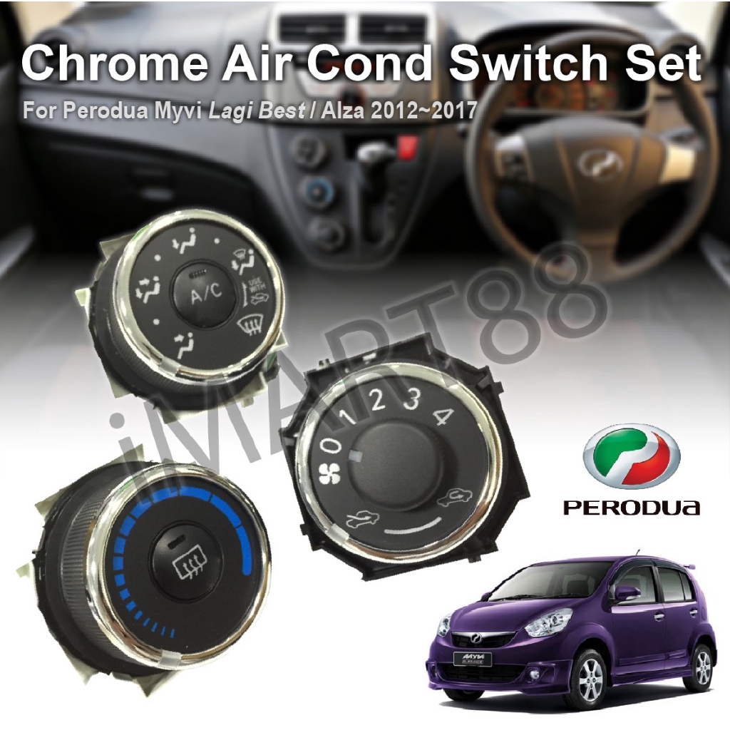 ORIGINAL CHROME PERODUA MYVI LAGI BEST ALZA 2012 2017 AIR 