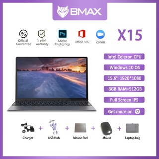 [Local Warranty] BMAX X15 Laptop 1920*1080 FHD Intel N4120/N4120 CPU Windows 10 pro (15.6”/8GB RAM/128GB/256GB/512GB ROM/38Wh)