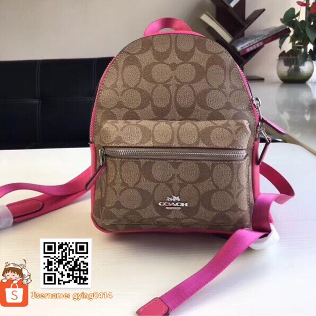 coach mini backpack size