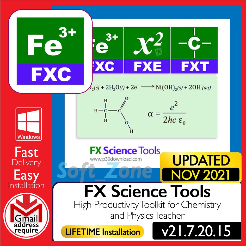 FX Science Tools 2021 21.7.2- High Productivity Toolkit for Chemistry & Physics Teacher [WINDOWS x64] - Digital Download