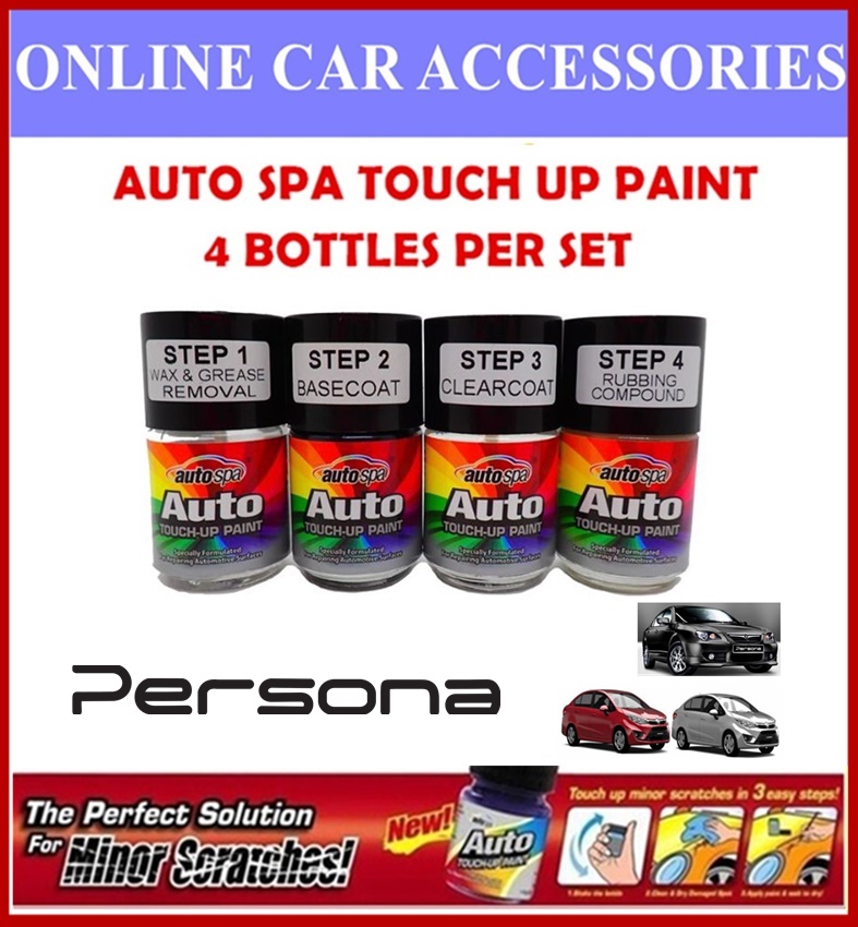PROTON Persona Original Touch Up Paint - AUTOSPA Touch Up Combo Set (4 Bottles Per Set)