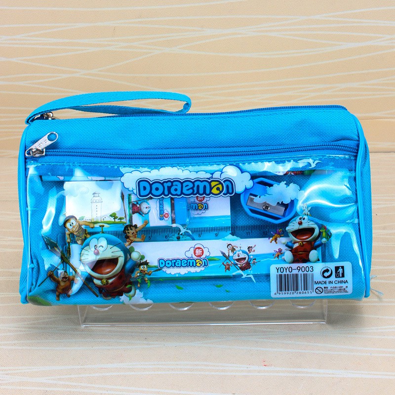 Doraemon Students Pencil Bag Pen Case Cartoon Zipper Pouch With Stationery Shopee Malaysia