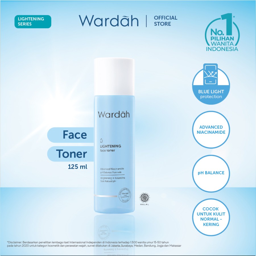 Wardah Lightening Face toner 125 ml Hydrating toner Shopee Malaysia