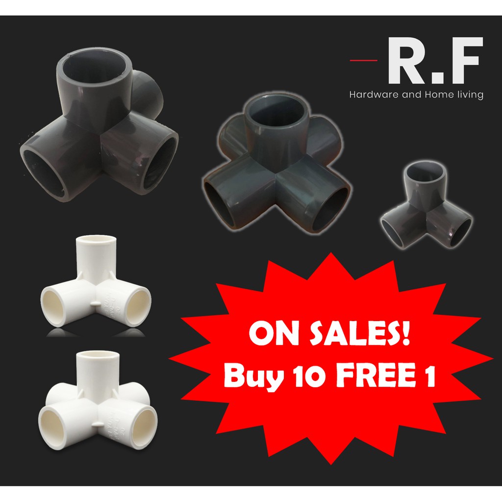 PVC Pipe Joint Fitting Connector Penyambung Paip  FOR DIY 