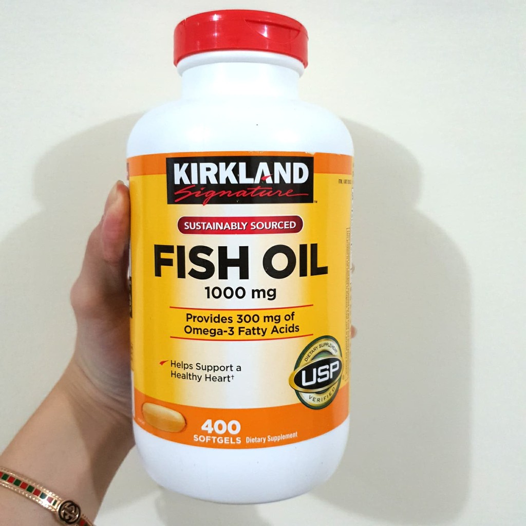 Kirkland fish oil 1000mg 1000 mg 400 sg omega 3 fish oil Shopee Malaysia