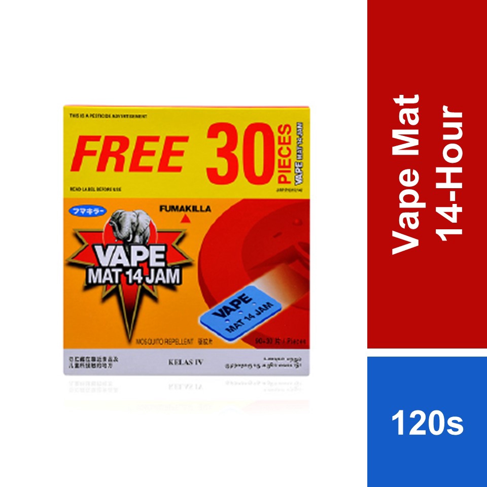 Fumakilla Vape Mat 14 Jam Refill 90s Free 30s