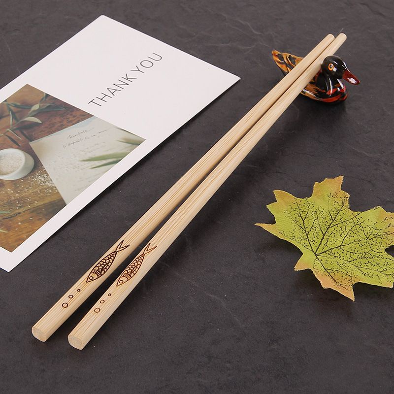 1Pair Handmade Bamboo Japanese Natural Wood Chopsticks