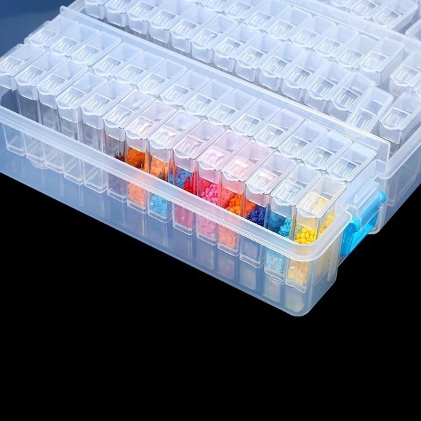 Hardware Build 64/42/24/12/6Slots Diamond Painting Tools Beads Container Rhinestone Embroidery Stone Storage Accessor... - Image 2